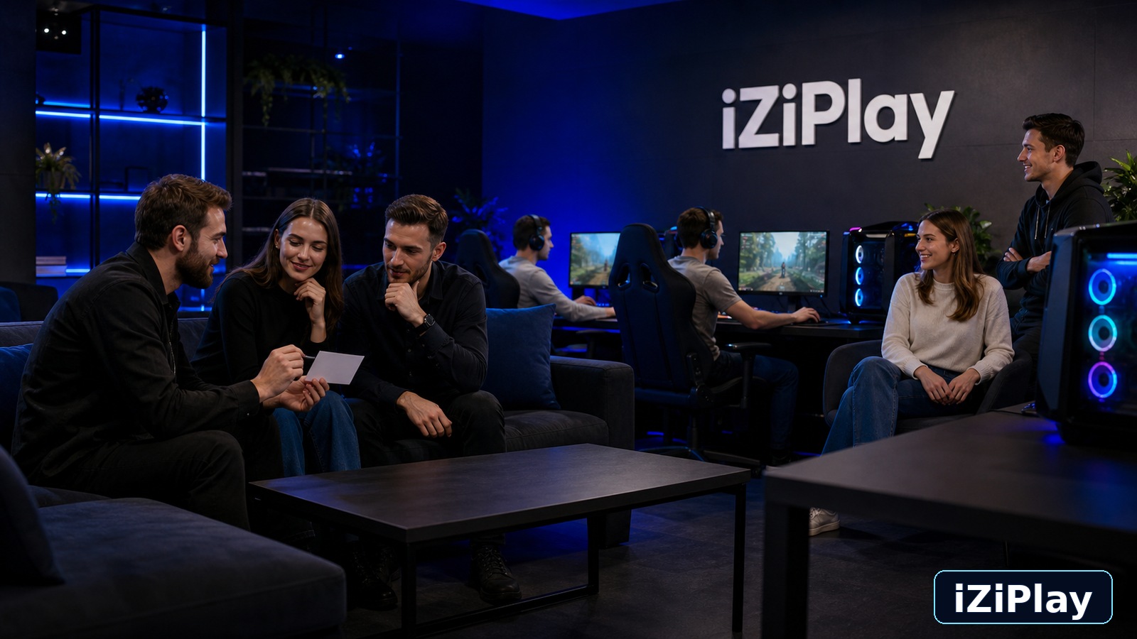 Взрослые коллеги 25–35 лет собираются на игровой корпоратив iZiPlay с ориентиром по району Октябрьского Поля
